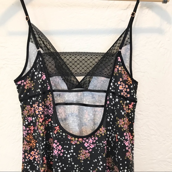 Victoria's Secret medium Slip Dress Chemise Black Floral Lace - Picture 3 of 6